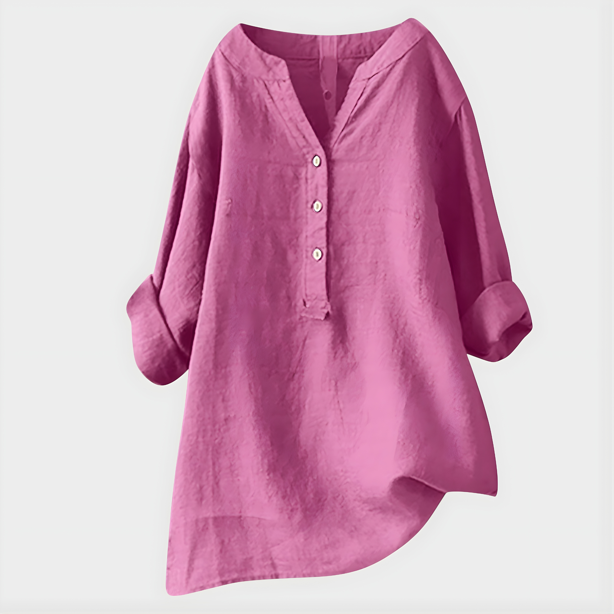 Donna | Cotton-Linen V-Neck Blouse