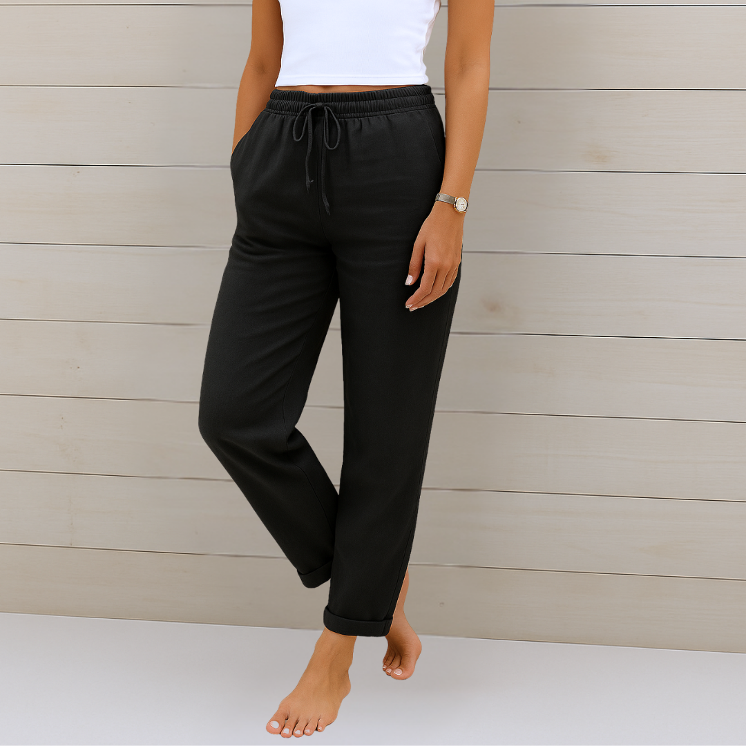 LindenBoutique® | Premium ademende linnen stretchbroek