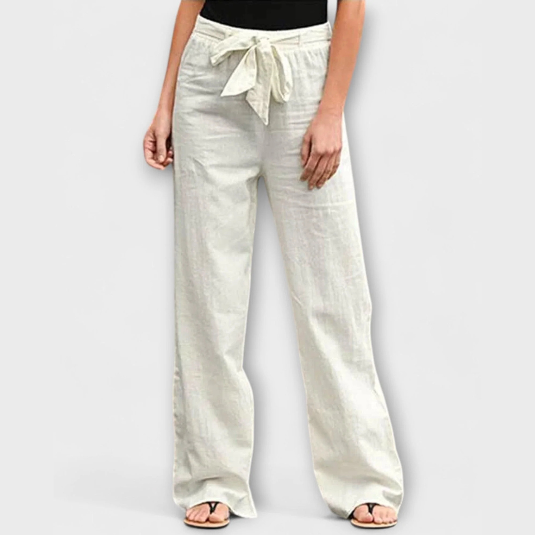 Pauline – Tie Waist Wide Leg Pants