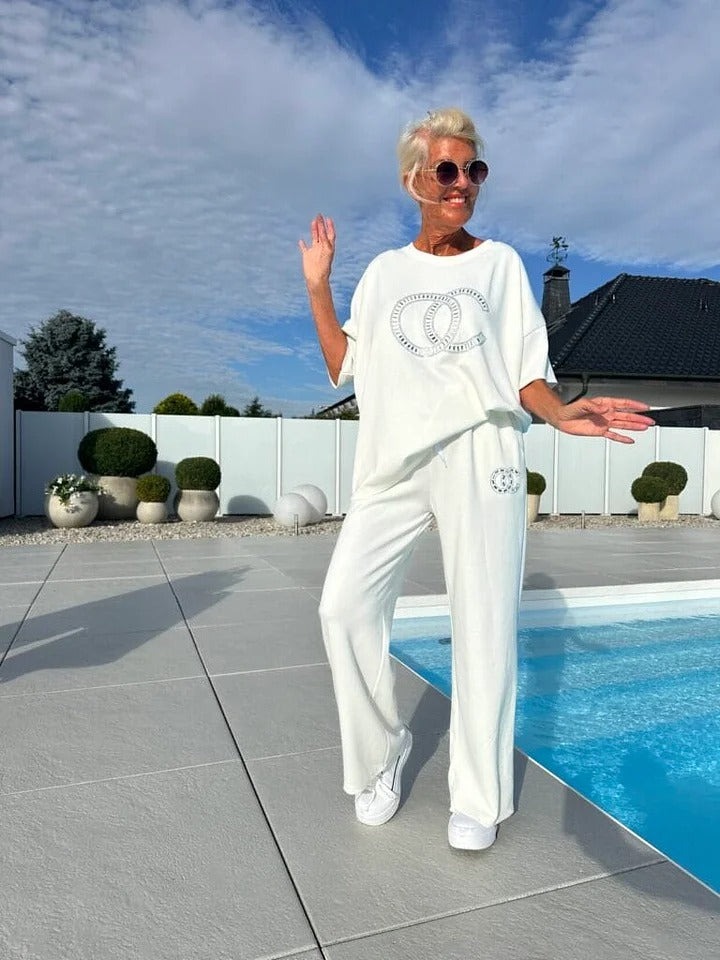 Casual Tweedelige Set – Top & Losse Broek | Comfortabel & Stijlvol voor Elke Dag