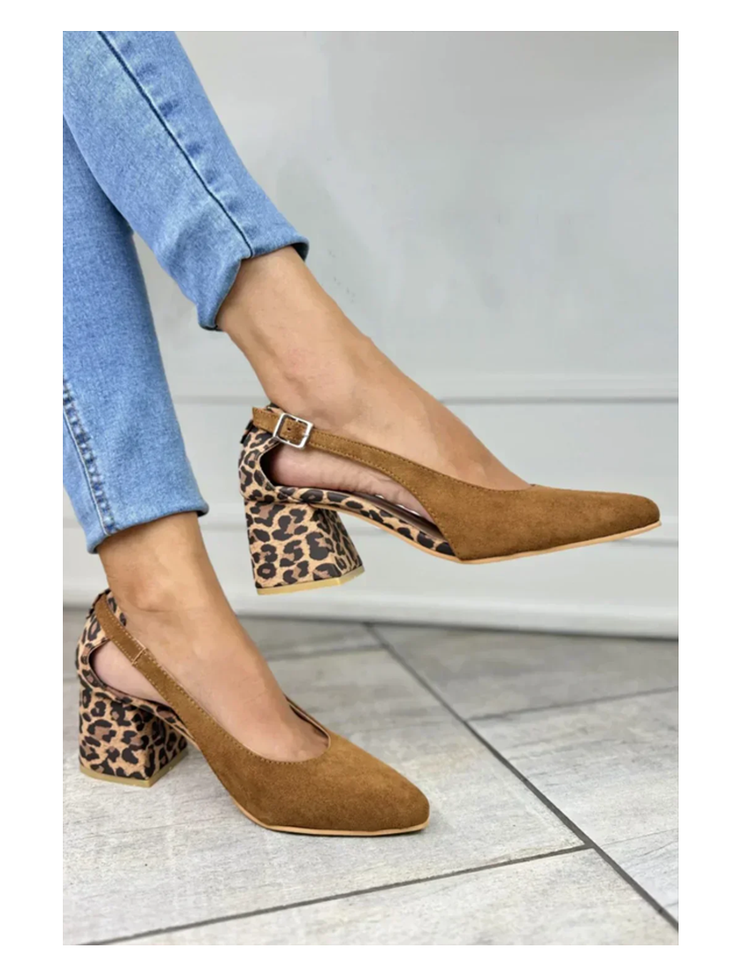 Elin™ | Elegant Leopard-Print Slingbacks