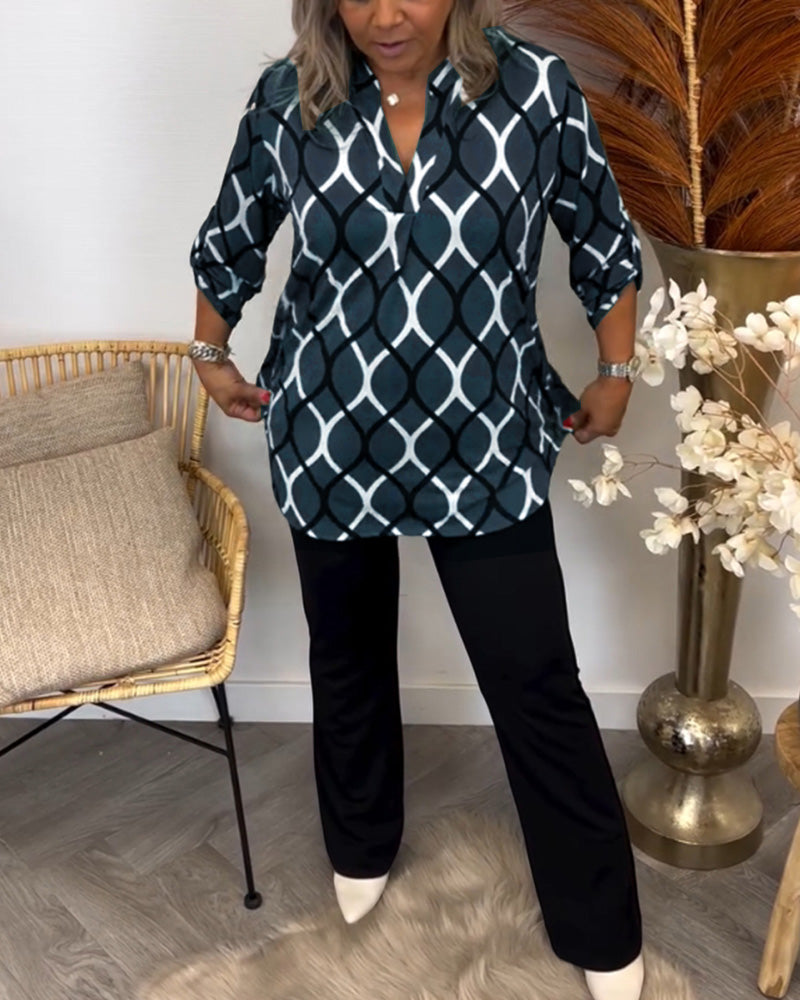 Noor – Blouse met Trendy Print
