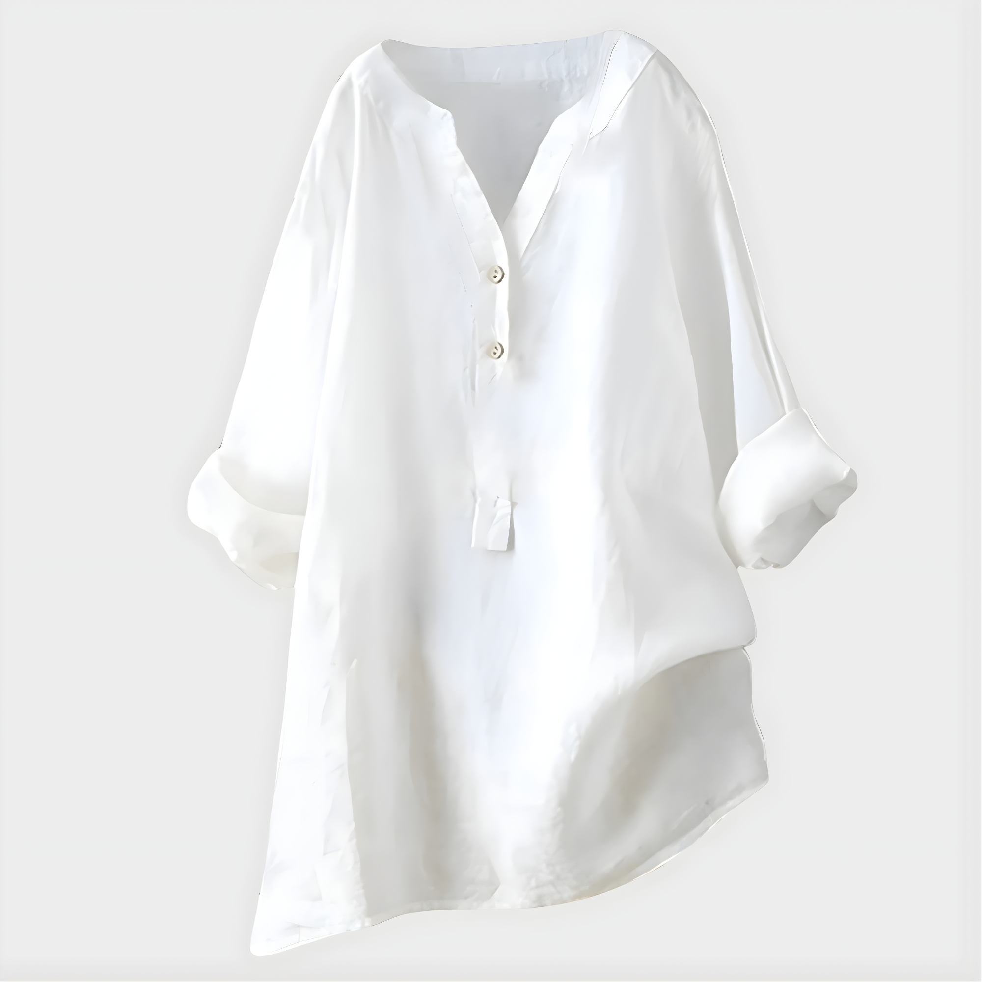 Donna | Cotton-Linen V-Neck Blouse