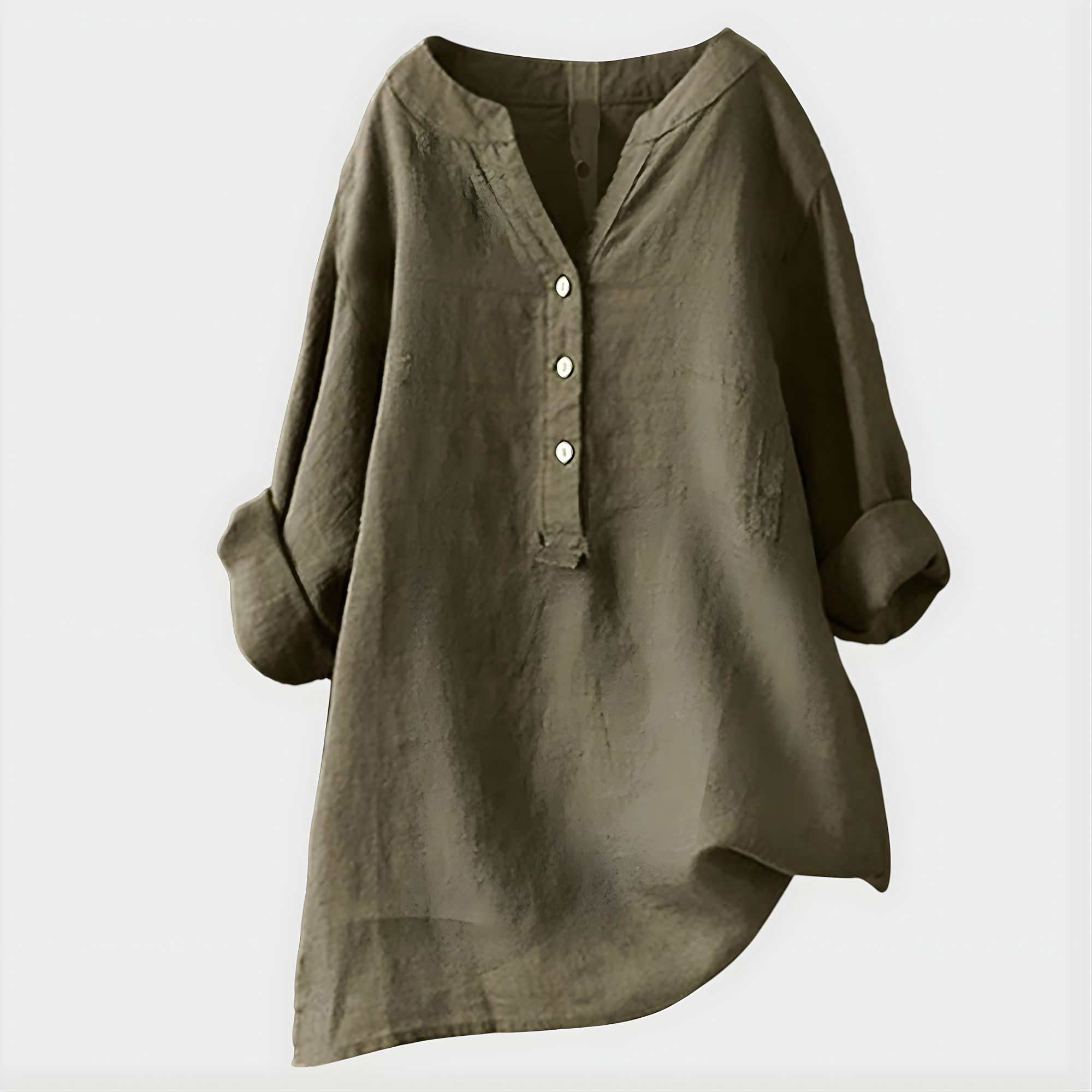 Donna | Cotton-Linen V-Neck Blouse