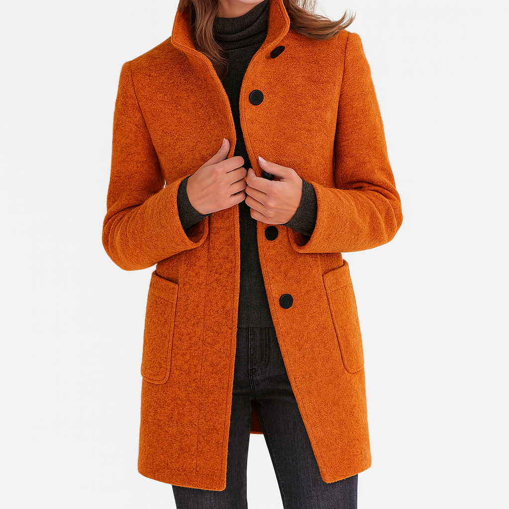LindenBoutique® | Damesjas met hoge kraag