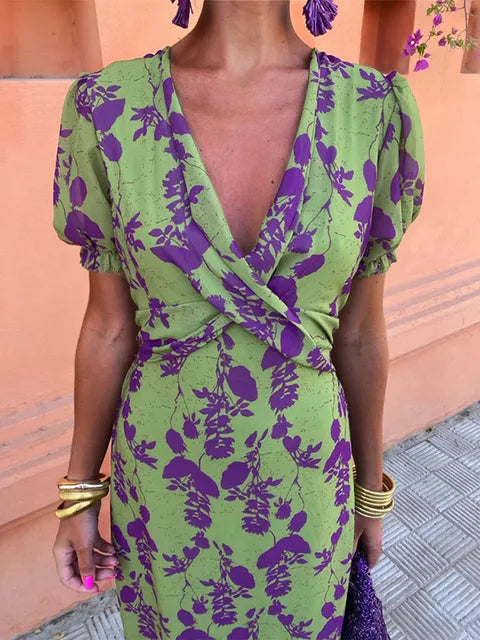 Lieke™ | Kleurrijke Zomerse Printjurk