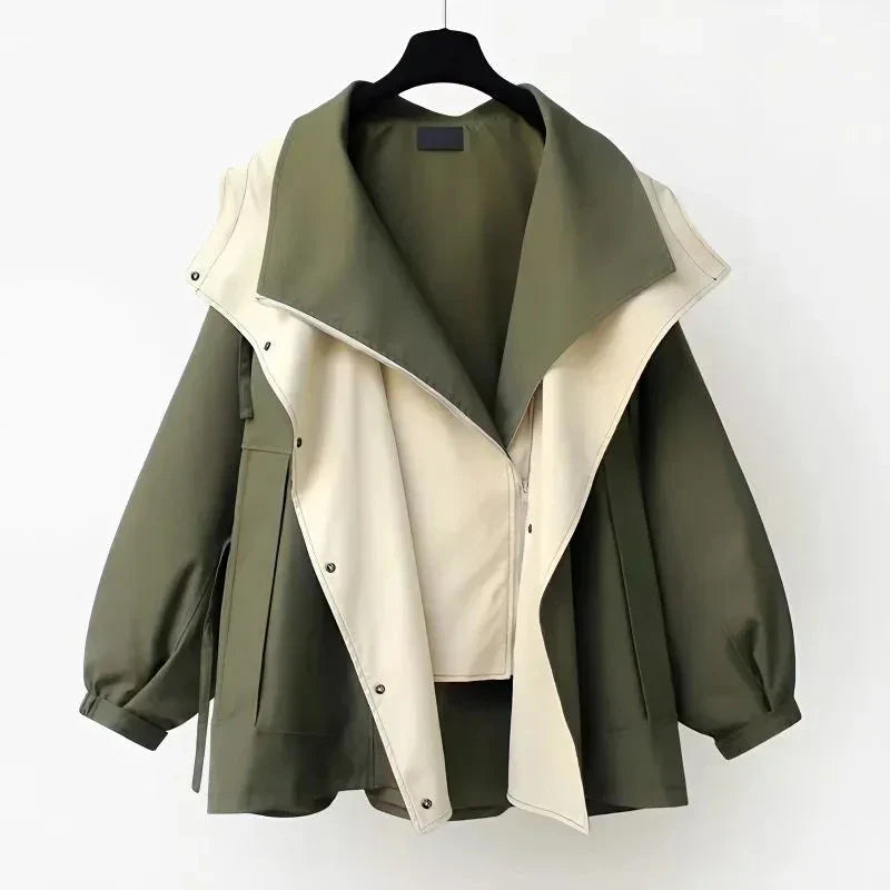 LindenBoutique® | Moderne Tweekleurige Trenchcoat