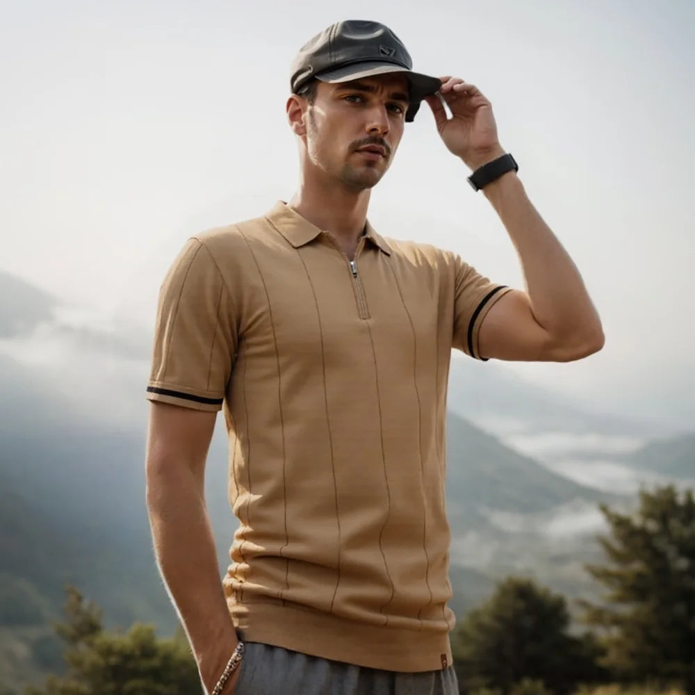 LindenBoutique™ | Heren Polo Shirt Met Rits