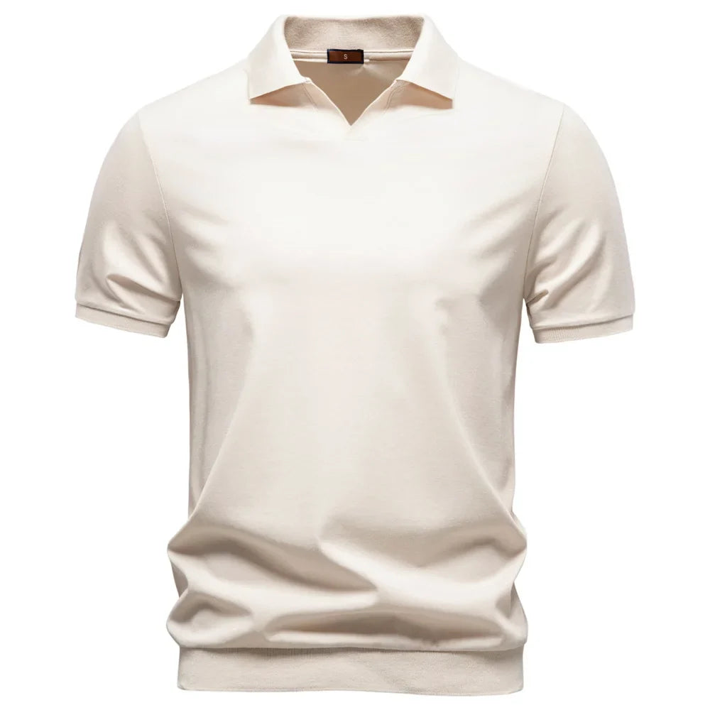 LindenBoutique™ | Ademend Poloshirt Met V-Hals